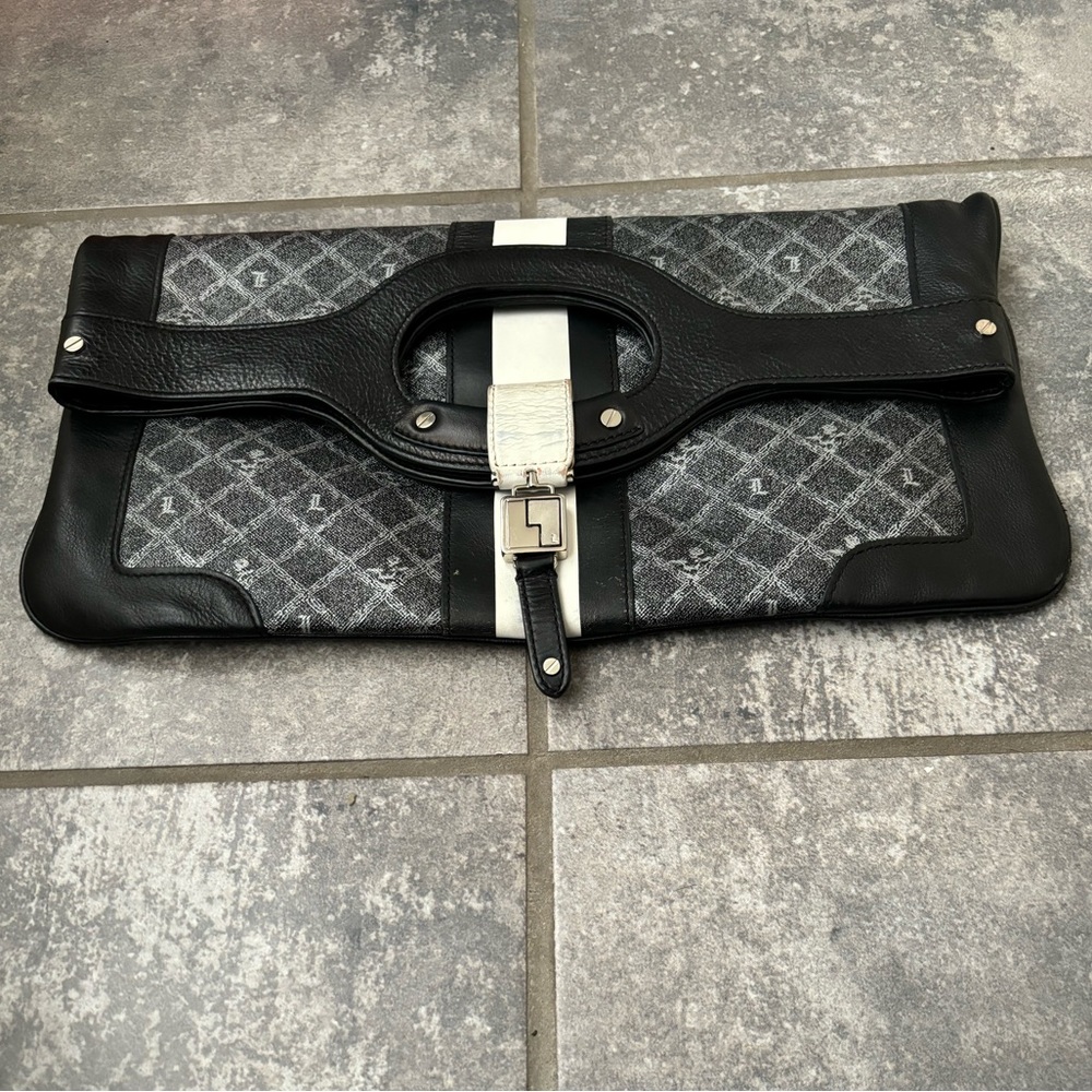 L.A.M.B. GWEN STEFANI Signature Foldover Clutch Leather HandBag Clutch Purse - Picture 4 of 13